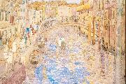 Maurice Prendergast Venetian Canal Scene oil painting